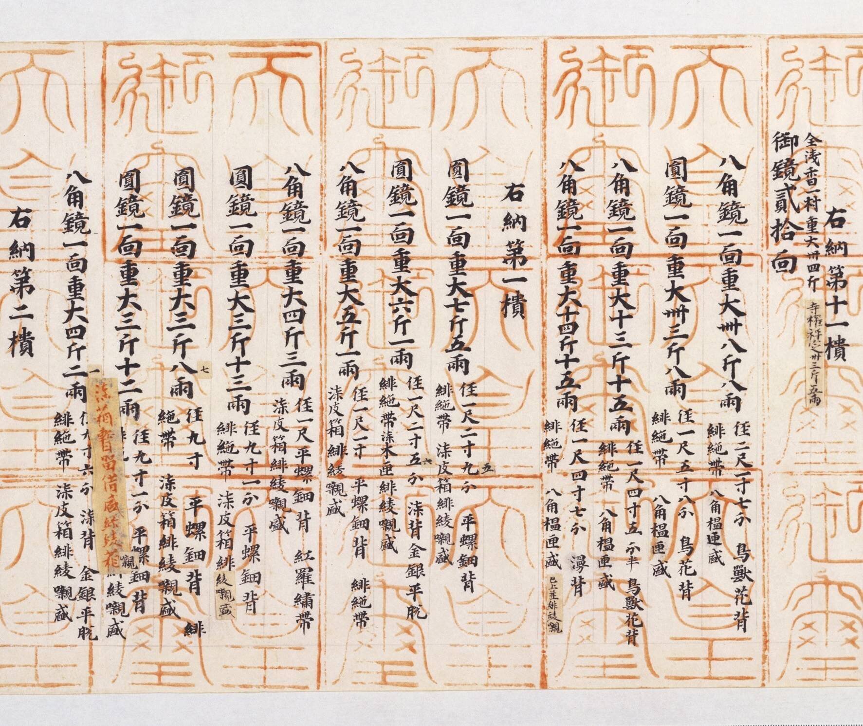 02国家珍宝帳（部分）4行目に本鏡の記載がある.jpg